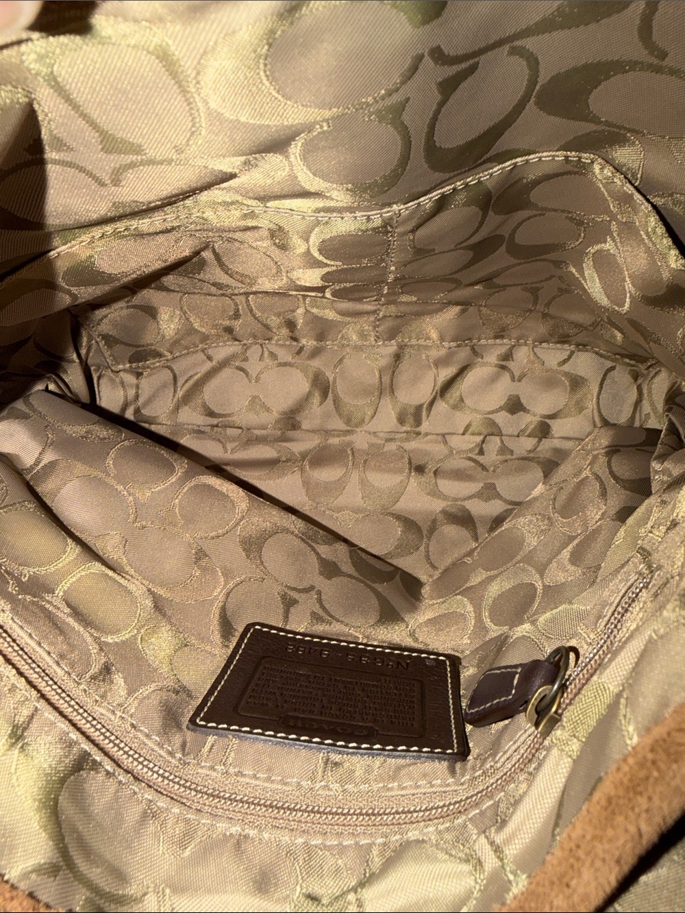 Vintage Coach Suede Shoulder Bag - Picture 9 of 13